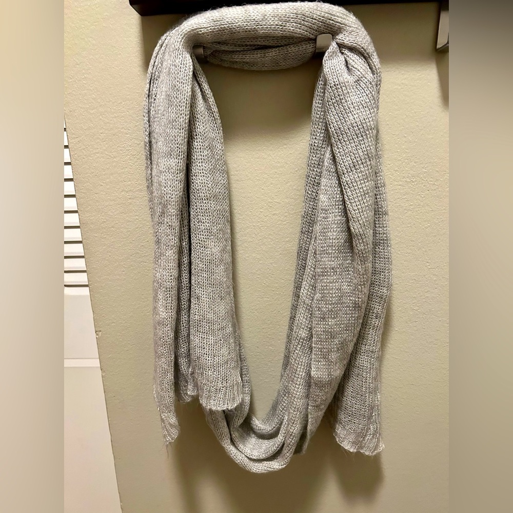 Light Gray Knit Scarf